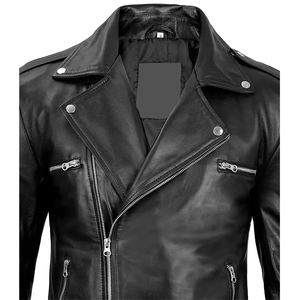 2026 OEM Tendance Actuelle Veste en Cuir de Vachette Noir Original pour Homme avec Poches Zippées 100% Haute Qualité Faible MOQ Mode Hiver Imperméable - Product Image 4
