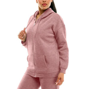 Sudadera con capucha de lujo para mujer, con logotipo personalizado, de alta calidad, ligera, informal, para entrenamiento deportivo, estilo oversized. - Product Image 1