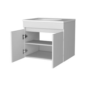 Mobile da Bagno Bianco FM FURNITURE, Vanità Rainbow City con 2 Ante - Product Image 6