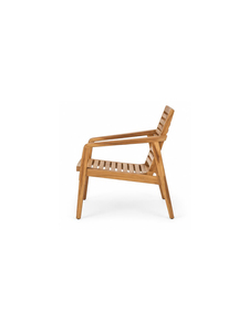 Fauteuil rembourré moderne avec structure en bois, dossier solide, design mi-siècle pour salon, mobilier de maison - Product Image 6