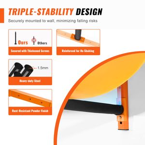 Moderno Porta Kayak da Parete a 4 Posti, Supporti Regolabili per Canoe e Paddle Board, Ganci per Stoccaggio Kayak a Muro - Product Image 4