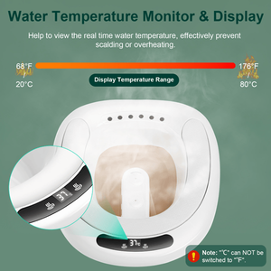 Baño de Asiento Eléctrico para Mujeres y Hombres con Doble Boquilla de Pulverización, 3 Niveles de Flujo de Agua, Inalámbrico y Recargable para Cuidado Postparto y Próstata - Product Image 6