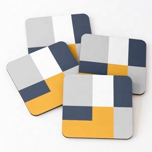Attractive Unique Design Modern Luxury Square Shape Eco-Friendly Resin Wooden Coasters Tea Cup Coffee <b>Pads</b> Beer Mats Extra - Product Image 3