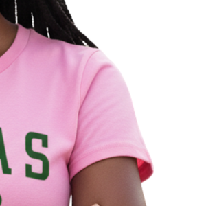 T-shirt personnalisé AKA pour femmes, rose, en coton, col rond, manches courtes, pour les événements du chapitre du Texas, vêtements de campus - Product Image 2