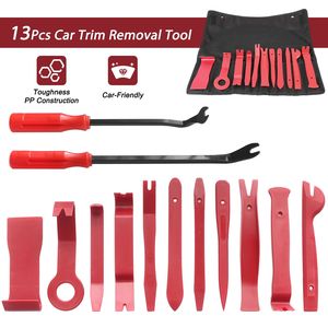 Kit d'outils de réparation automobile 13 pièces pour démontage de garnitures, clips de panneaux de porte, tableau de bord, plastiques intérieurs et outils de déclenchement de radios et de carrosseries - Product Image 1
