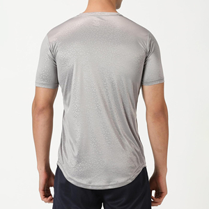 เสื้อยืดออกกำลังกายคอกลมทรงเข้ารูป ผลิตจากโพลีเอสเตอร์ 100% ปรับแต่งได้ เป็นมิตรกับสิ่งแวดล้อม แห้งเร็ว ระบายอากาศดี แขนสั้น - Product Image 2