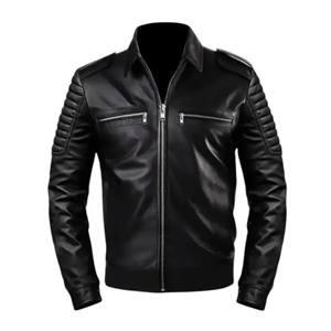 Veste en cuir pour homme respirante et chaude pour l'hiver, vêtement décontracté pour homme, veste en cuir à prix raisonnable - Product Image 4