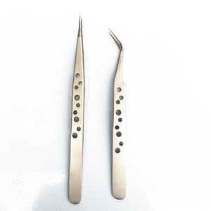 Pince à épiler professionnelle en acier inoxydable anti-acide de qualité supérieure, personnalisable, pour cils, vente en gros, produit de beauté très demandé - Product Image 1