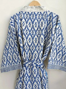 Robe de nuit imprimée pour femmes, robe décontractée avec ceinture ajustable, tissu confortable, acheter directement auprès du fournisseur - Product Image 5