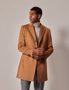ASHAZ IMPEX Windproof Woolen Long <b>Coat</b> <b>Mens</b> Casual Streetwear Warm Long <b>Coat</b> Plus Size Eco-Friendly - Product Image 3