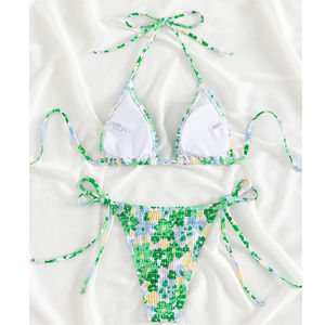 Ensemble de bikini pour femmes avec logo personnalisé, maillot de bain deux pièces, vêtements de plage sexy, fabricant et fournisseur OEM - Product Image 2