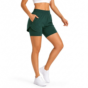 Shorts de sport légers et personnalisables de haute qualité pour femmes, avec logo, pour la course à pied, la gym et le fitness, 2 en 1 - Product Image 5