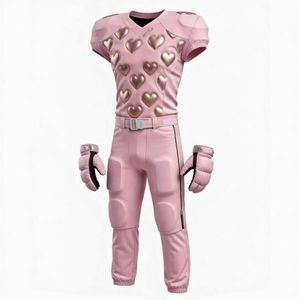 Conjunto de Uniforme de Fútbol Americano Personalizado, Jersey y Pantalones, 100% Poliéster, Impresión Sublimada, Cintura Elástica, Talla Grande, Tela de Malla Corta - Product Image 4