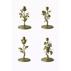 Antique Brass Leaf Candle Holder Metal Tree Branch Candlestick Vintage Floral Taper Candle Stand Table Centerpiece Home Decor - Product Image 3