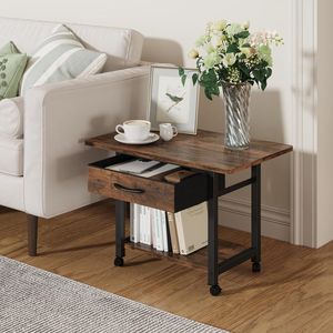 Soporte de Impresora de 2 Niveles para Oficina en Casa, Color Marrón, con Cajón de Almacenamiento, Mesa Grande para Escritorio, Compatible con Fax, Impresora 3D, Escáner y Laptop - Product Image 4