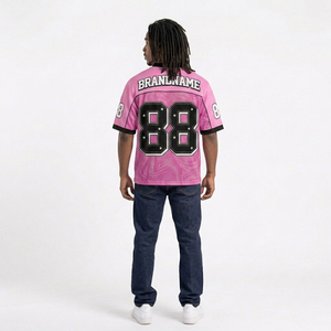 OEM Custom American <b>Football</b> Jersey <b>Retro</b> Sublimation Print Mesh Oversized Athletic Teamwear Men Adult Lightweight Anti-UV - Product Image 5