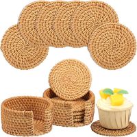 Ensemble de sous-verres en rotin naturel, vente en gros, sous-verres tissés à la main, vaisselle écologique, décoration de la maison, directement de l'usine