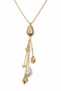Bohemian Lariat Necklace with Antique Bronze Plated Ring and Hemp Rope Tassel Design Unisex Jewelry - Product Image 3
