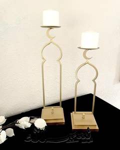 Candelabro de Latón Macizo de Estilo Antiguo – Portavelas de Lujo para Mesa, para Hogar, Bodas, Eventos, Hotel, Regalos Románticos - Product Image 2