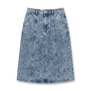 Falda Midi de Mezclilla para Mujer, Marca Privada, Mezclilla Oscura, Cintura Alta, Venta al Por Mayor, Proveedor Directo de Fábrica, Suministro a Granel - Product Image 5