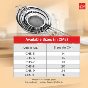 HIGH QUALITY SS CHS COMMERCIAL <b>STRAINER</b> SOUP AND JUICE WITH FINE <b>MESH</b> SINGLE HANDLE KITCHEN - Product Image 5