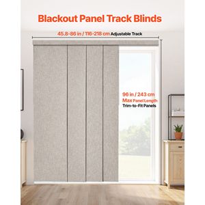Tende Verticali Oscuranti Senza Fili con Pannello Estensibile 96 H, Tende Tagliabili da 45,8 a 86 Pollici di Larghezza - Product Image 2
