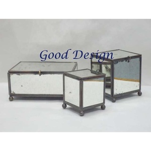 GOOD DESIGN GDB-26 HEXA SHAPE Beautiful Handmade Hexagon Transparent Geometric Metal Trinket Box Jewelry Storage Box Gold Metal - Product Image 2