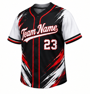 Maillot de baseball personnalisé en gros, en polyester doux, respirant, à manches courtes, séchage rapide, uniforme sportif, broderie, sublimation, pour équipe - Product Image 4