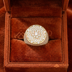 Luxury Iced Out Ring - 14K Gold Plated Hip Hop Baguette Statement Ring luxury alternative to traditional yellow gold Ring - Product Image 1