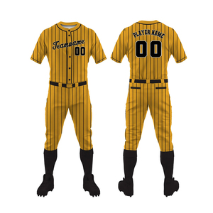 Conjunto de camiseta y pantalón de béisbol de manga corta con estampado personalizado al por mayor, uniforme de béisbol con impresión por sublimación para softbol - Product Image 1