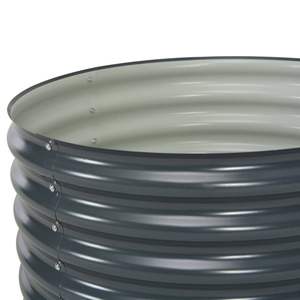 Bac à légumes surélevé en acier galvanisé gris, de taille moyenne et durable, pour aménagement de jardin - Product Image 4