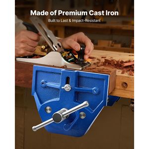 Morsa da banco per falegnameria a sgancio rapido con larghezza ganasce da 9 pollici, costruzione in ghisa resistente, apertura massima ganasce 10,2 pollici - Product Image 3