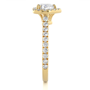 Anillo de Compromiso con Diamante Cultivado en Laboratorio Certificado por IGI, Chapado en Oro Amarillo, Blanco o Rosado de 10K, 14K o 18K, de Lujo, 1CT 2CT, en Forma de Corazón, para Boda o Fiesta - Product Image 6