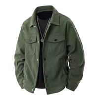 Veste tendance décontractée et polyvalente à col montant, style vêtement de travail, avec logo personnalisé OEM