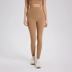 Leggings de fitness pour femmes à taille haute, personnalisables avec logo OEM, extensibles, bleus, pour l'entraînement et le yoga, sans couture, séchage rapide, vente en gros - Product Image 3