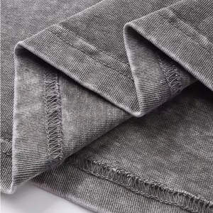 Camiseta Corta para Hombre, Diseño Exclusivo, Lavado Ácido, 100% Algodón, Corte Cuadrado, Transpirable, Talla Grande, Marca de Alta Calidad - Product Image 2