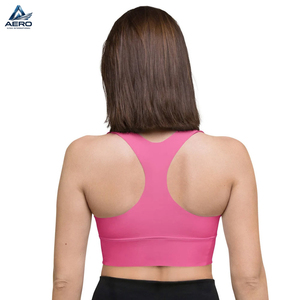 Sujetador Deportivo de Compresión para Mujer, Color Rosa, Buena Calidad, Tela Suave y Elástica, Logotipo Personalizado, Servicio OEM ODM 2026 - Product Image 4
