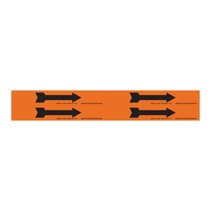 Étiquette autocollante en vinyle Brady pour la marquage de direction des tuyaux intérieurs et extérieurs - Product Image 1