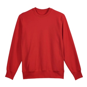 Sweat-shirt en molleton doublé brodé vert clair pour homme, col rond, pull uni à manches longues, décontracté, chaud, doux, en coton, OEM - Product Image 4