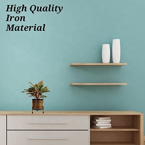 Pot de fleurs en métal noir avec support doré pour décoration de jardin de balcon de ferme intérieure et extérieure - Product Image 3