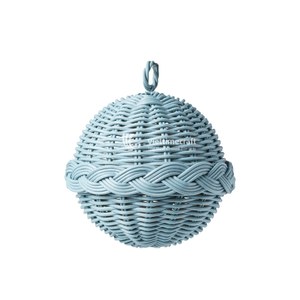 Adorno Navideño de Bola de Mimbre, Decoración Redonda Colgante, Estilo Rústico para Árbol de Navidad, Decoración para el Hogar - Product Image 1