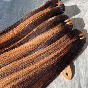 ผมตรงสีเปียโนพรีเมียมแบบมัดพร้อมปิดผม  แบบซุปเปอร์ดับเบิ้ลดรอน ผมเวียดนามแท้แบบดิบ  ผมหรูหรา - Product Image 1