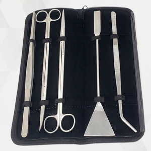Juego de Herramientas de Acuarios de Acero Inoxidable al por Mayor de Fábrica, Raspador de Plantas de Acuario, Tijeras, Pinzas, Kit de Herramientas para Peceras - Product Image 1