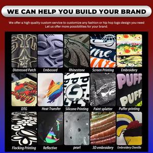 Sudadera con capucha para hombre, personalizada, de diseñador, con estampado en relieve, lavada, oversize, deportiva, con cremallera - Product Image 4