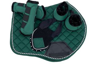 Silla de Montar a Caballo Occidental de Alta Calidad, Diseño Personalizado, Hardihood International HI-SP-23, Verde Cazador, Lana, Algodón, Forro Polar - Product Image 2