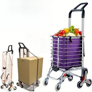 Carritos y Carretillas Portátiles 2 en 1, Vehículo Utilitario Pequeño y Ligero con Forro Impermeable, Carrito para Subir Escaleras para Compras - Product Image 1