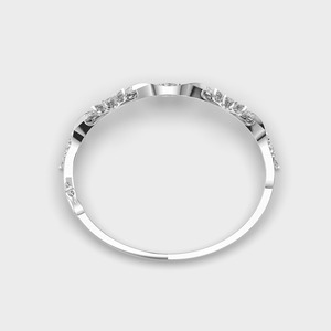 IGI Certified Marquise & Round Floral Wave Diamond <b>Bracelet</b> in <b>Solid</b> 925 Sterling <b>Silver</b> - Product Image 4