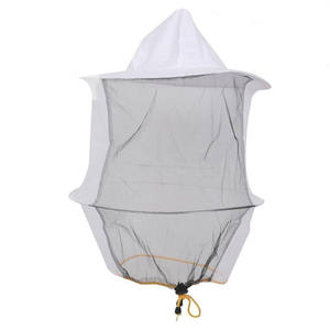 Voile d'apiculteur avec protection en filet maillé, polyester ventilé pour usage extérieur, chapeau blanc, filet noir, conception anti-chaleur - Product Image 3