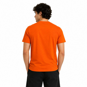 Camiseta de Marca Personalizada de Alta Calidad, Camiseta Lisa Naranja para Hombre, Impresión DTF Informal, Fabricante de Camisetas Lisas para Streetwear - Product Image 4