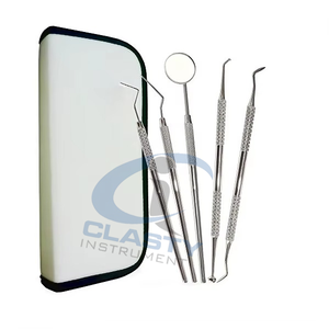Kit d'instruments chirurgicaux dentaires, kit de nettoyage dentaire, vente chaude, source d'alimentation manuelle, acier, hygiène buccale - Product Image 2